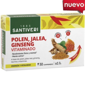 Polen Jalea Ginseng Vitaminado 30 Comprimidos – Santiveri