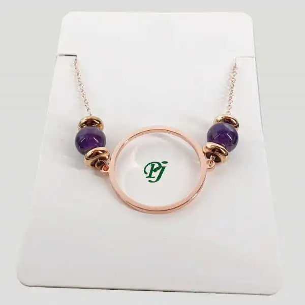 Pulsera Acero Rosa Hipoalergenica Circulo – Promineral