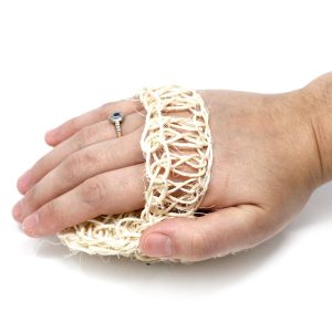 Guante esponja exfoliante de sisal – Cojín circular exfoliante suave