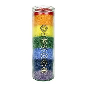 Vela de los 7 chakras con aceites esenciales