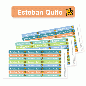 Etiquetas para ropa multicolor grandes