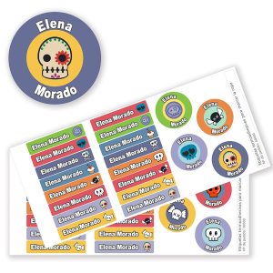 Etiquetas para ropa Calaveras