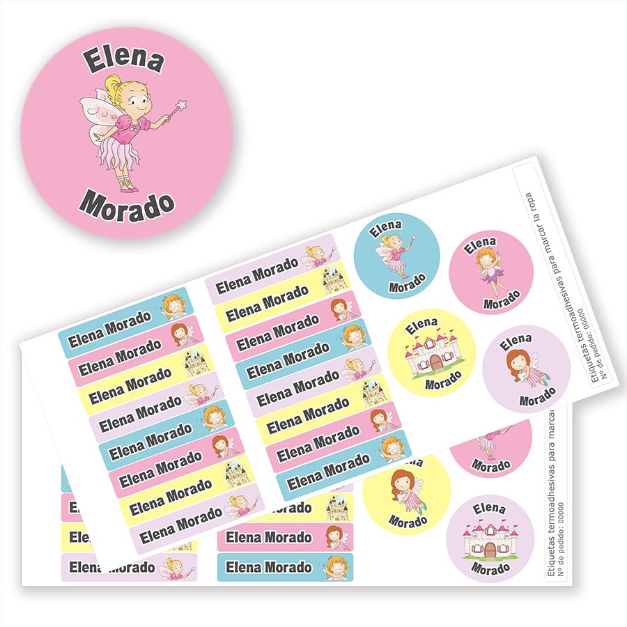 Etiquetas para ropa Hadas
