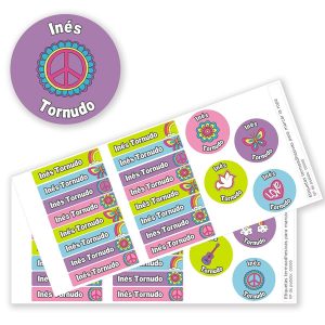 Etiquetas para ropa Hippie