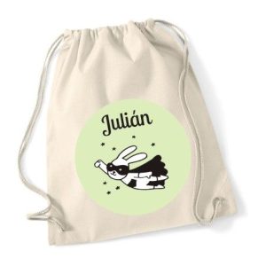 Mochila de algodón Conejito superhéroe