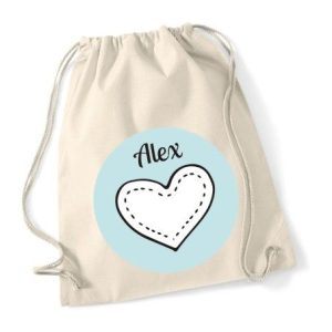 Mochila de algodón Corazón