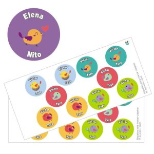 Etiquetas para zapatos Pajaritos
