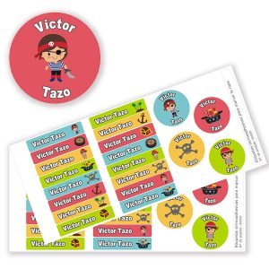 Etiquetas para ropa Piratas