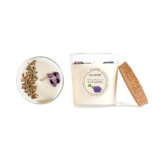 Vela natural de cera de soja – LAVANDA